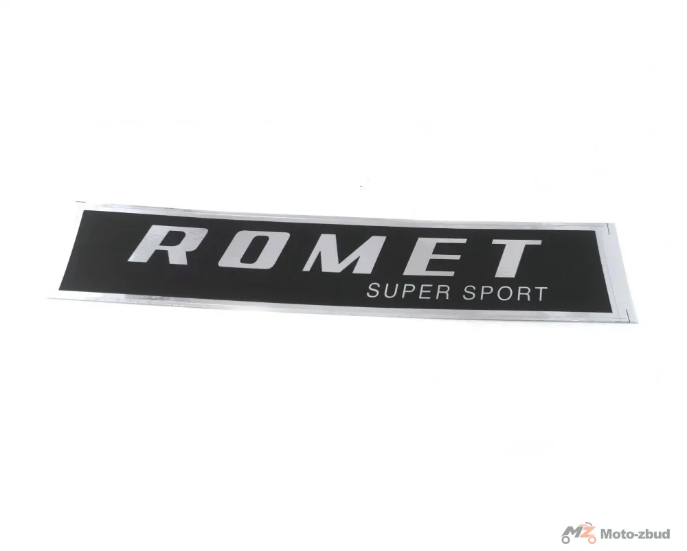 Nalepka Romet czarno-srebrna metalizowana