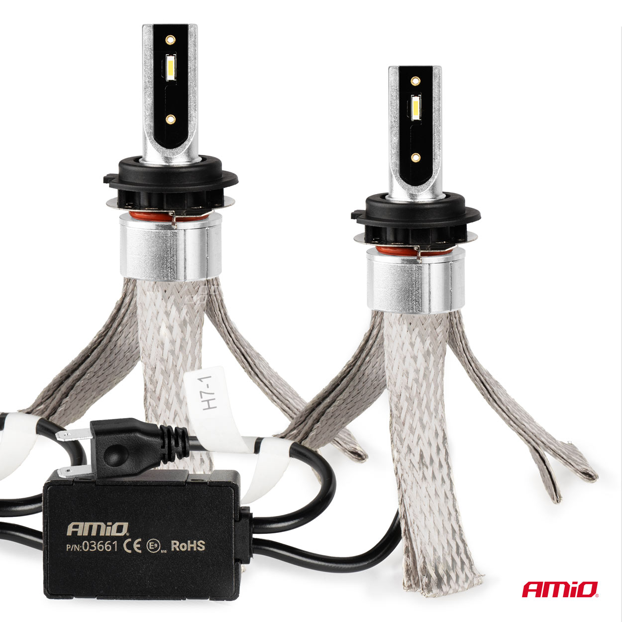 Żarówki samochodowe LED seria FLEX+ H7-1 12 V 24 V 6000K Canbus AMIO-03661 — ujęcie 4
