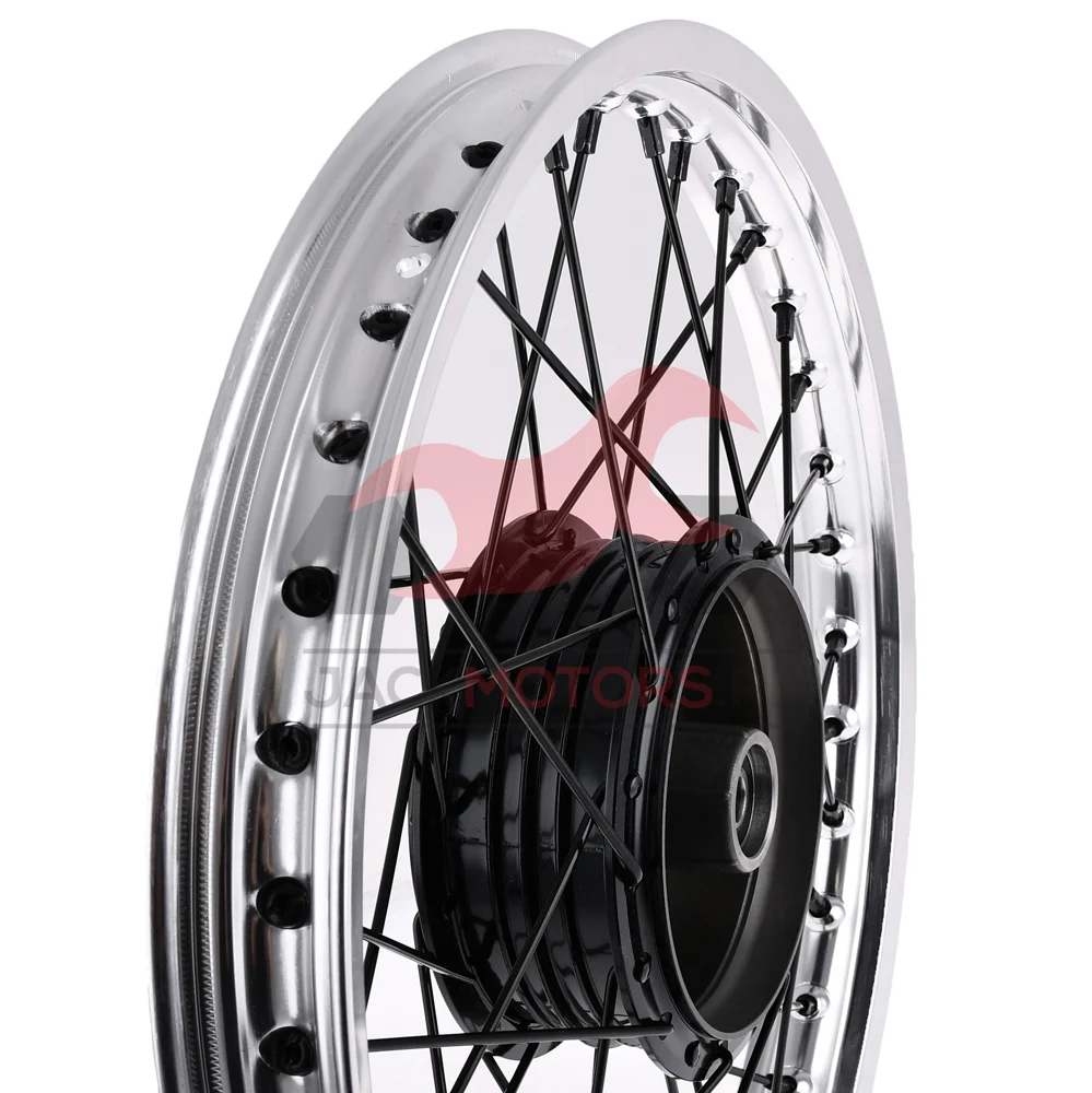 Koło jezdne Simson 1,4 × 16 S50/51/70 aluminium DPR Classic czarna piasta + szprychy — ujęcie 5