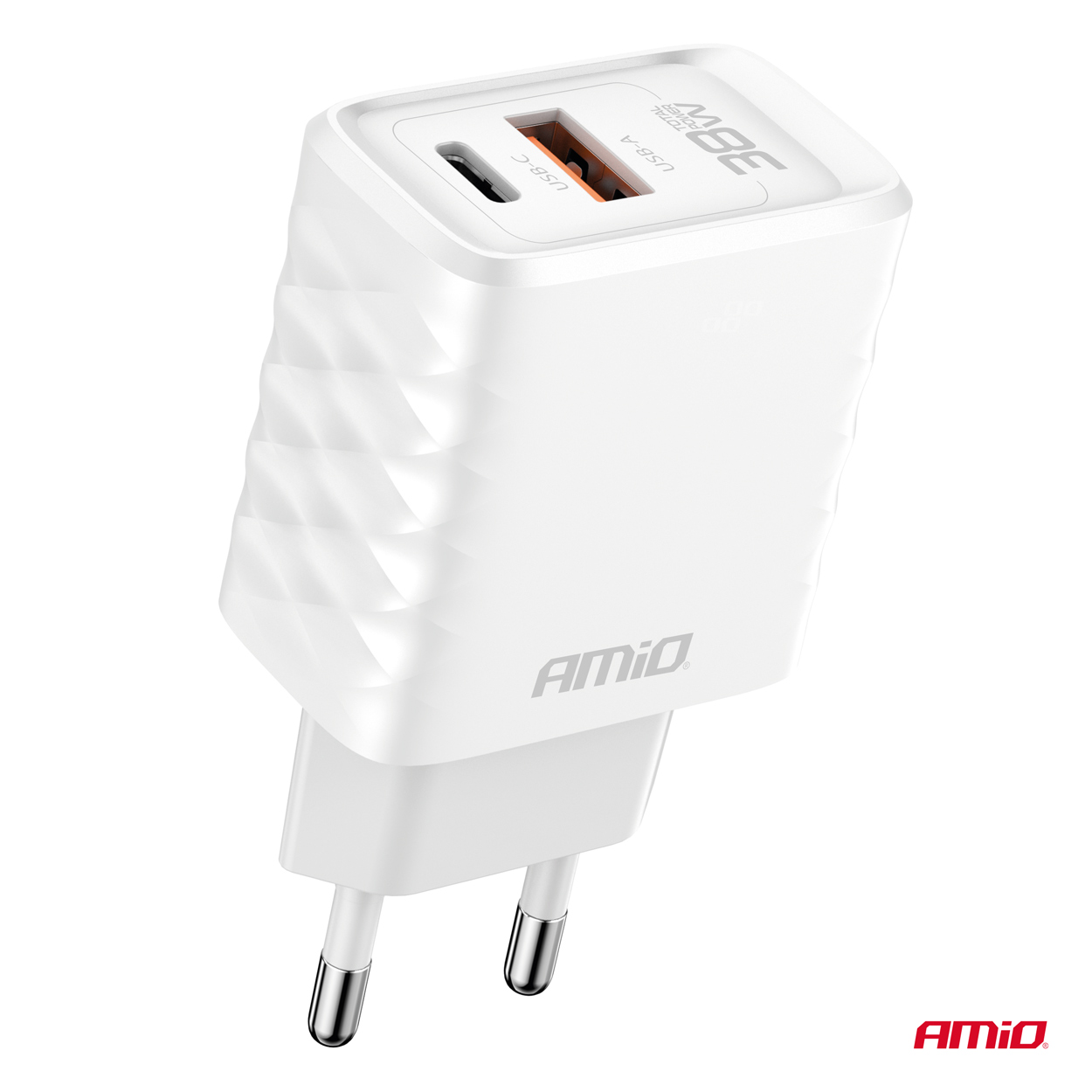 Ładowarka sieciowa Quick Charge GaN 38 W USB-A + USB-C — ujęcie 2