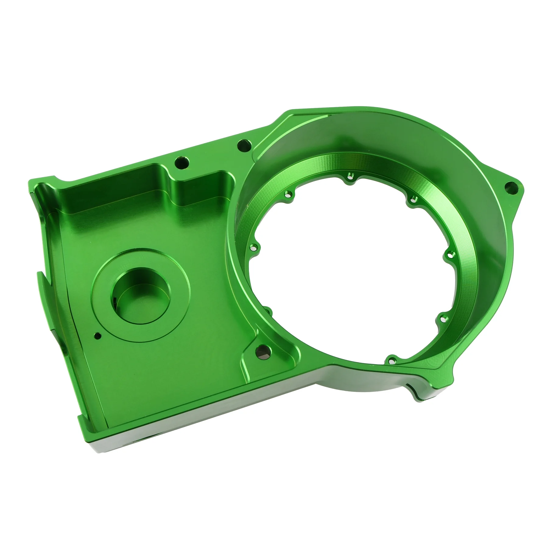 Pokrywa silnika prawa DPR Performance CNC Clear do Simson S51, SR50 — zielona — ujęcie 4