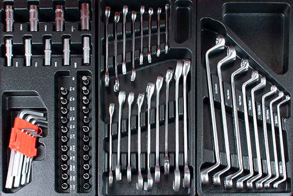 Wózek narzędziowy KUPCZYK 7 SZUF, 420 elementów TOOLCAR420 TOOLCAR420/CZERW — ujęcie 8