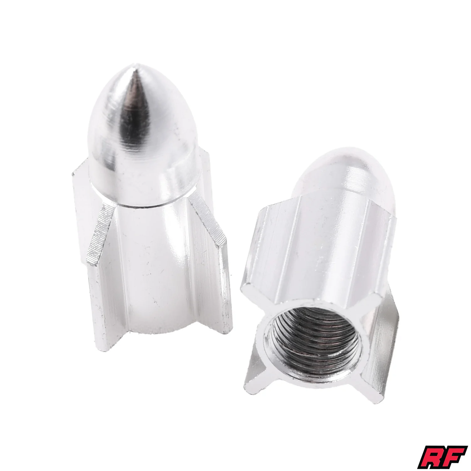 Nakrętka wentyla Racing Force rocket srebrna 2szt — ujęcie 1