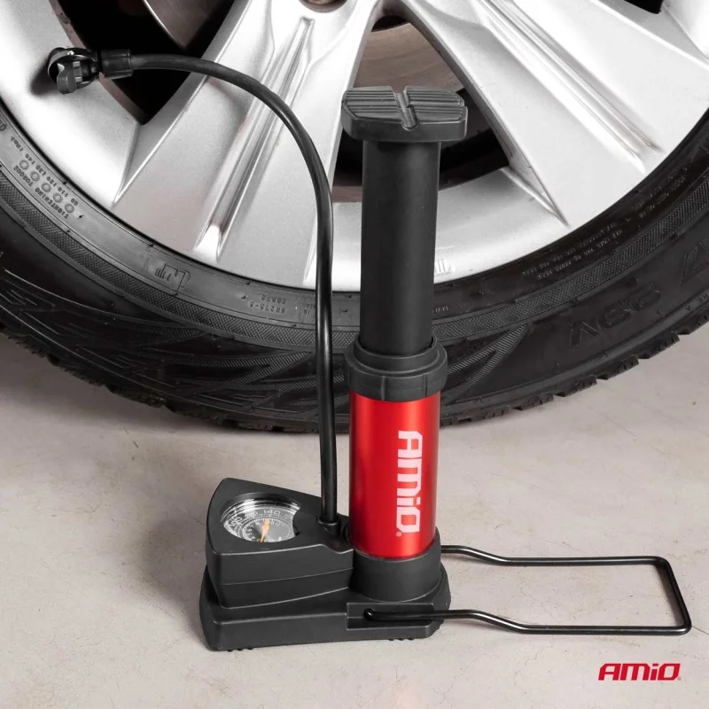 Pompka nożna metalowa z manometrem MINI PU03 — ujęcie 4