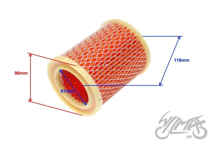 Wkład filtra powietrza do Jawy 350, długość 116 mm — JW5576 — ujęcie 2