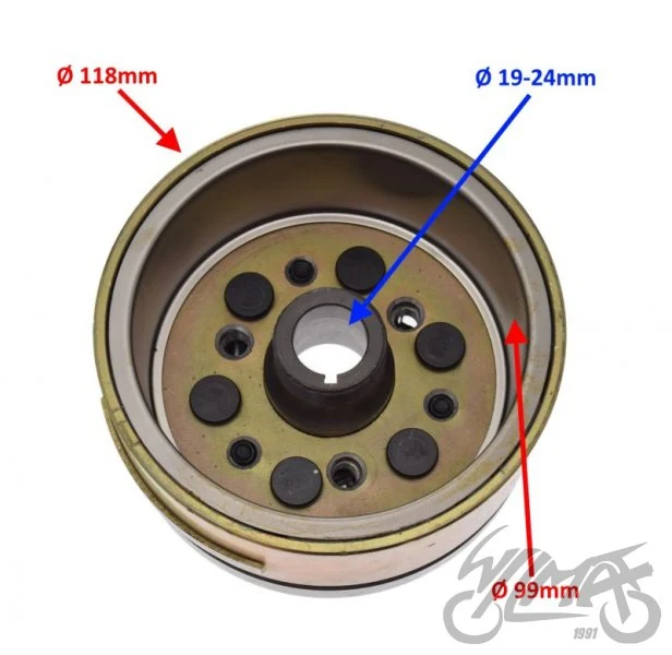 Koło magnesowe do Yamahy YBR125 — Derbi Senda / Yamaha YBR 125 — ujęcie 2