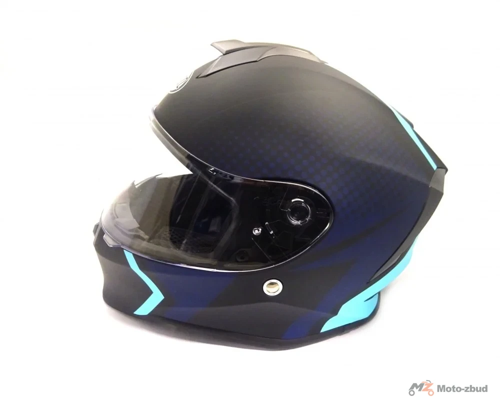 Kask VCAN model V151 faster blue integralny czarny mat-niebieski S — ujęcie 2