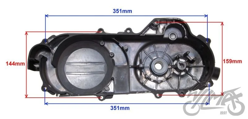 Pokrywa paska napedowego 400 mm GY6 4T — ujęcie 3