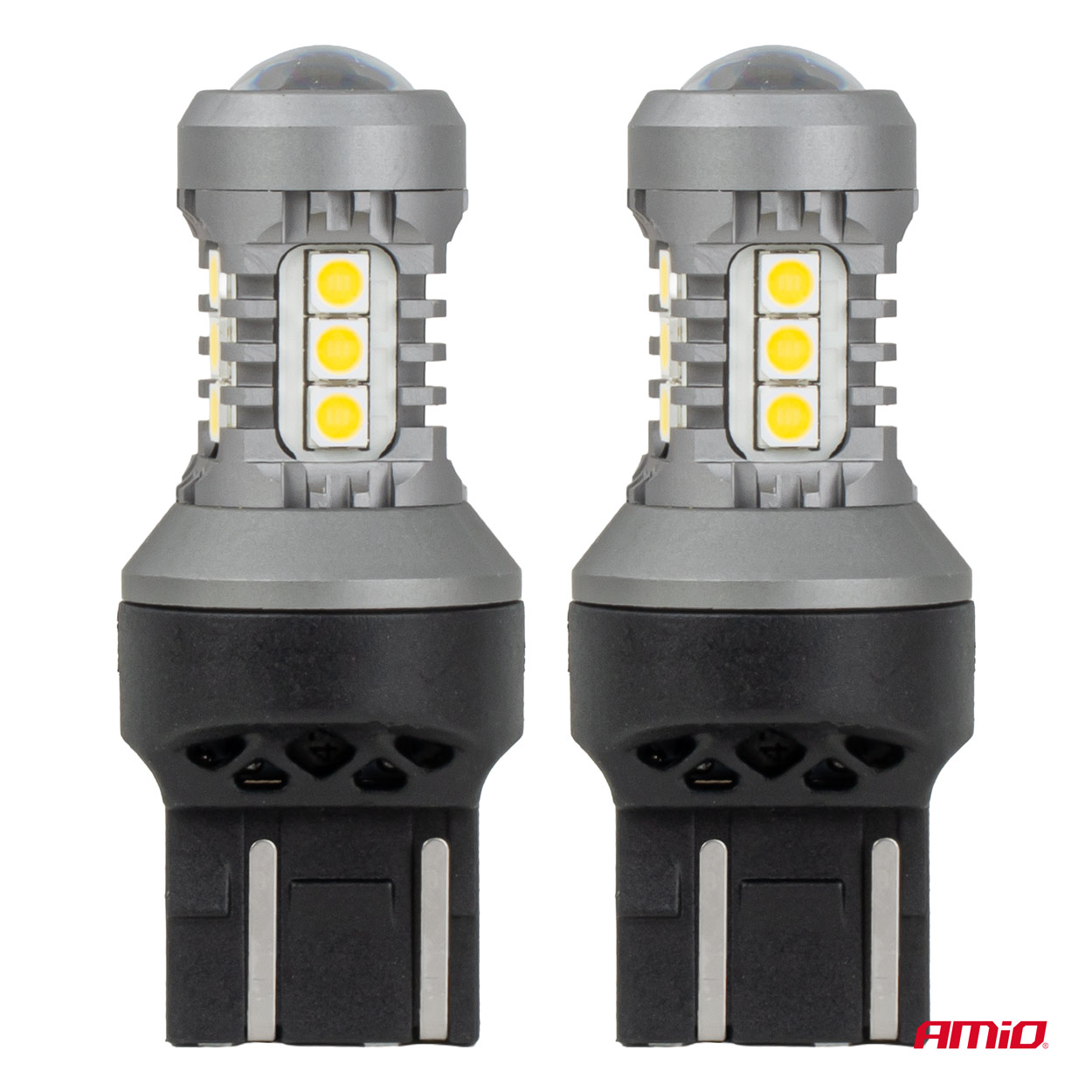 Żarówki LED STANDARD 7443 W21/5W 3030 15SMD białe 12 V 24 V — ujęcie 2
