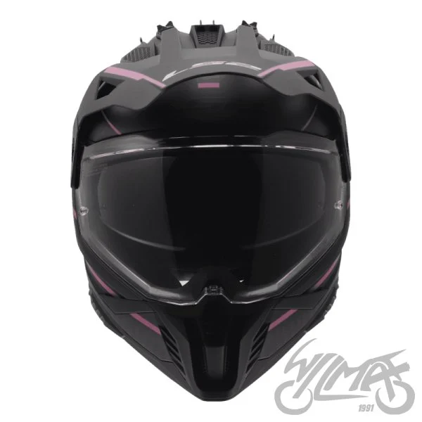 Kask LS2 MX702 pioneer II atron grey pink S — ujęcie 3