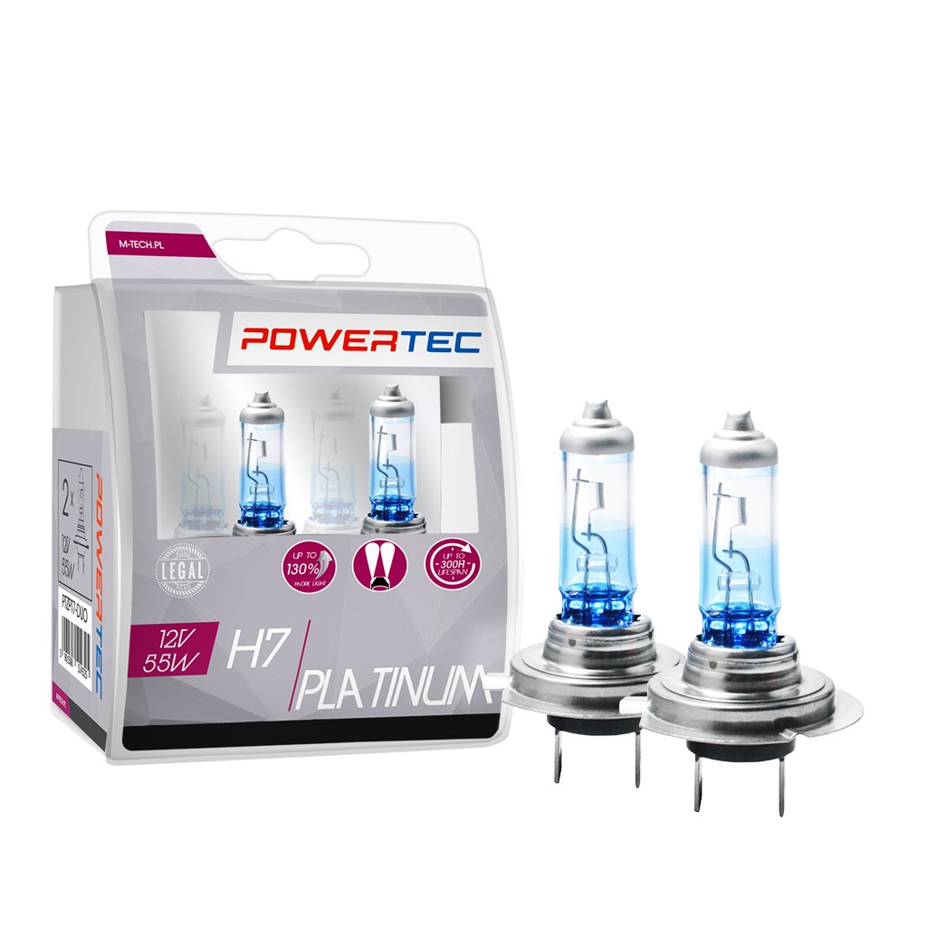 Żarówka halogenowa H7 12 V DUO Power Platinum +130% M-Tech PTZPT7-DUO — ujęcie 4