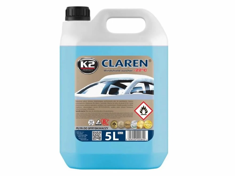 Zimowy płyn do spryskiwaczy do -22°C K2 CLAREN 5 l