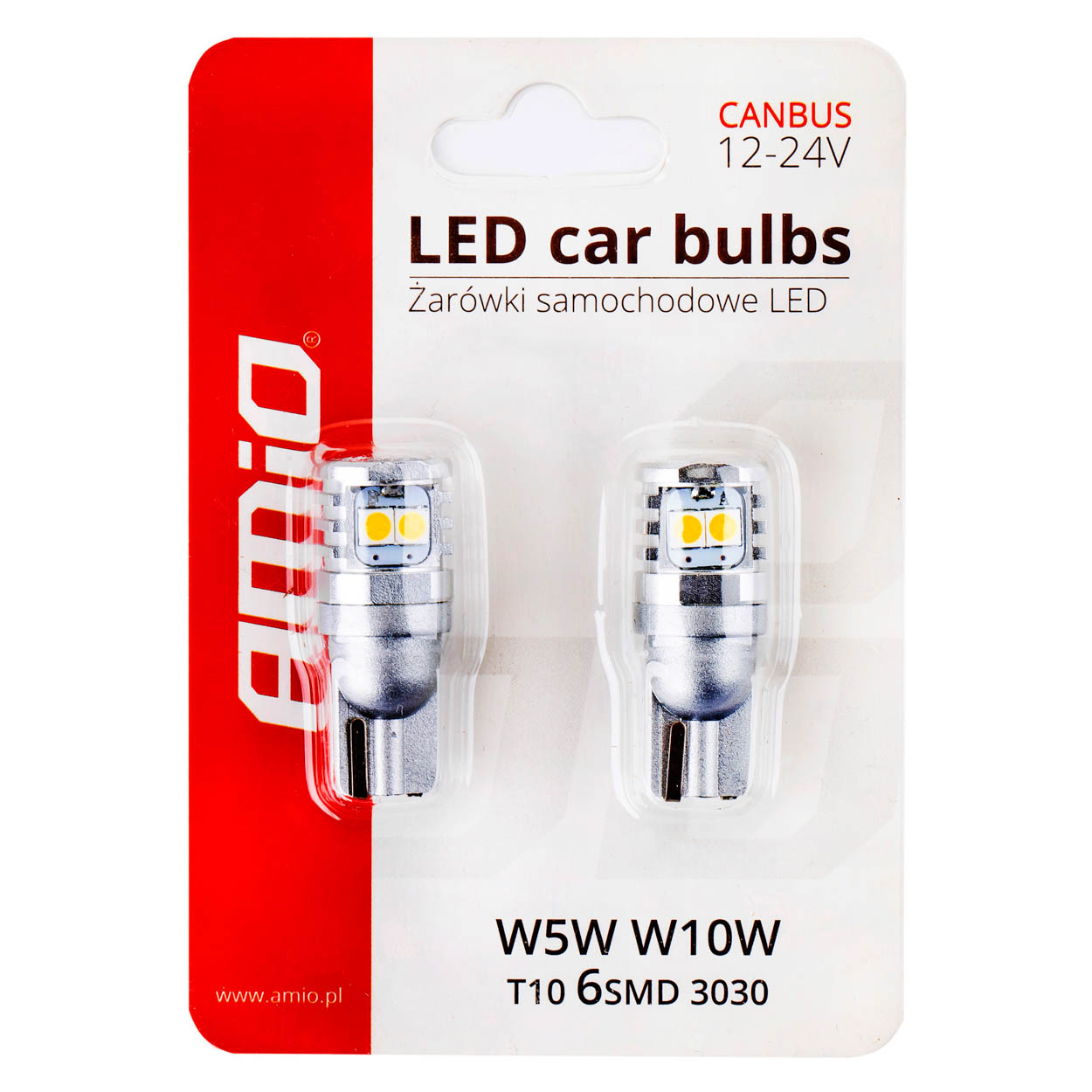 Żarówki LED CANBUS 3030 6SMD T10 W5W W10W White 12 V 24 V — ujęcie 6