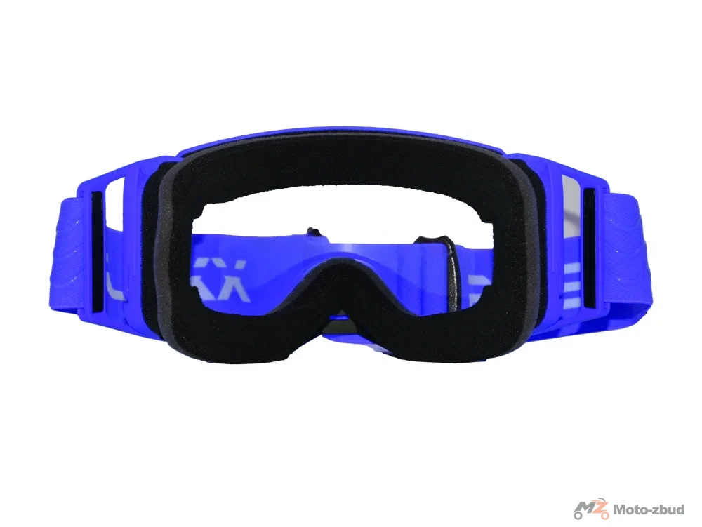 Gogle crossowe BLEXX YH-290 niebieski mat/szybka przezroczysta+przyciemniana — ujęcie 3