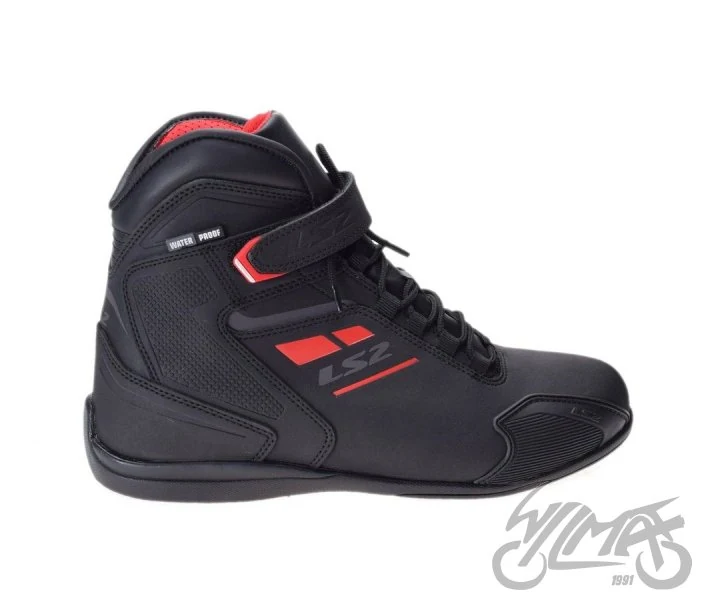 Buty motocyklowe damskie LS2 Garra WP — czarno-czerwone, rozmiar 40 — ujęcie 4