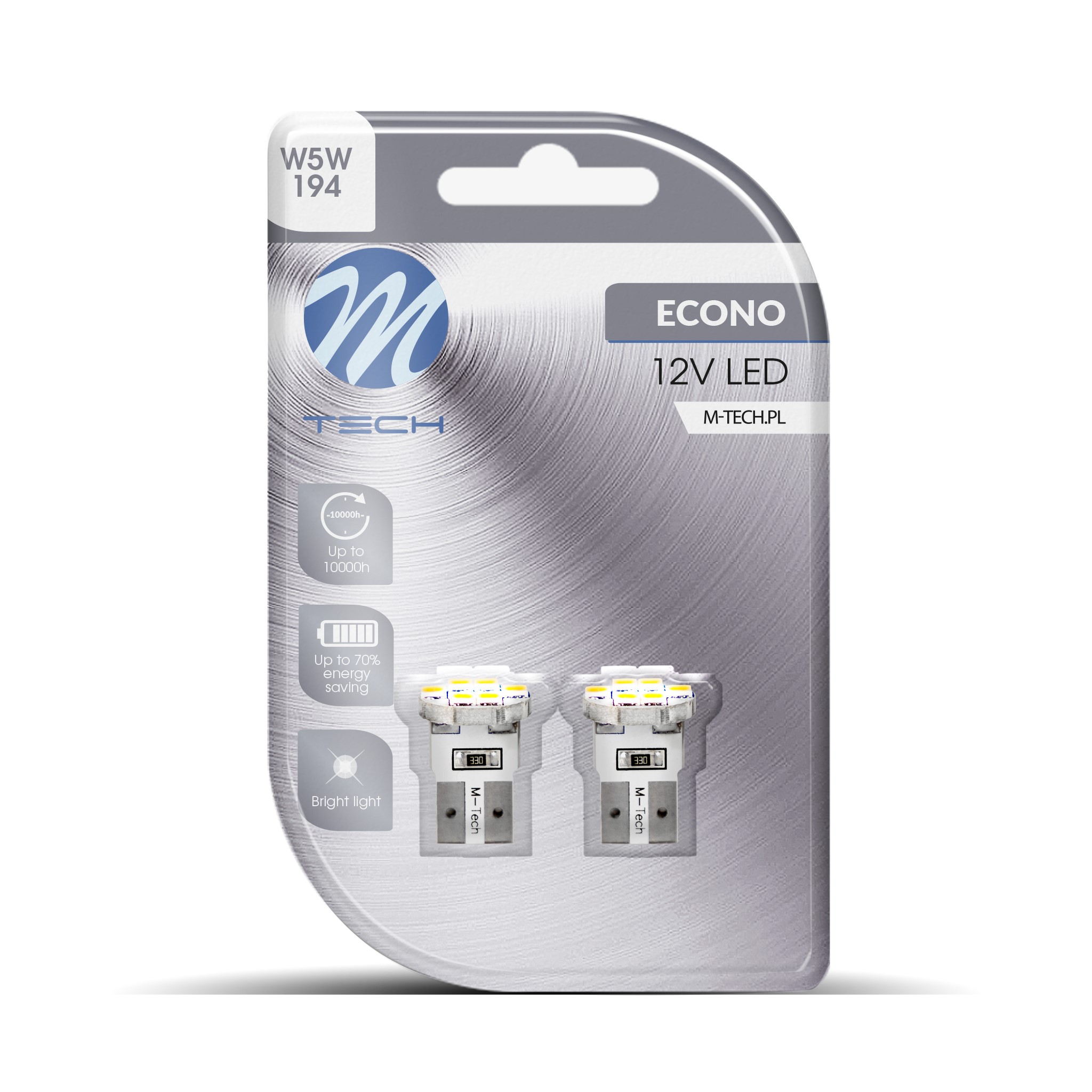 Żarówka LED W5W 0,72W12V 6SMD3528, 2 szt. M-Tech LB079W — ujęcie 3