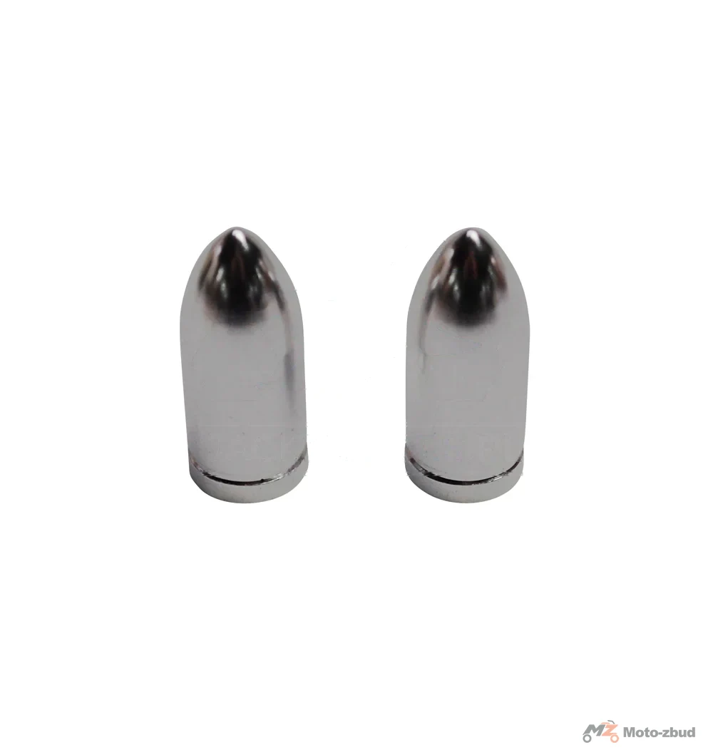 Nakrętka wentyla Replay pocisk aluminium chrom 2szt