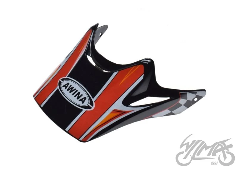 Daszek kasku enduro czerwono-czarny AJ037