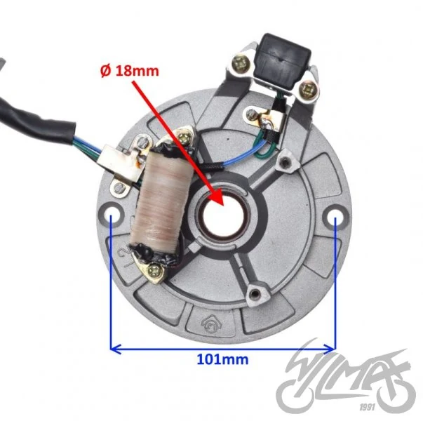 Stator iskrownik 1 cewka silnik YX140 — ujęcie 2