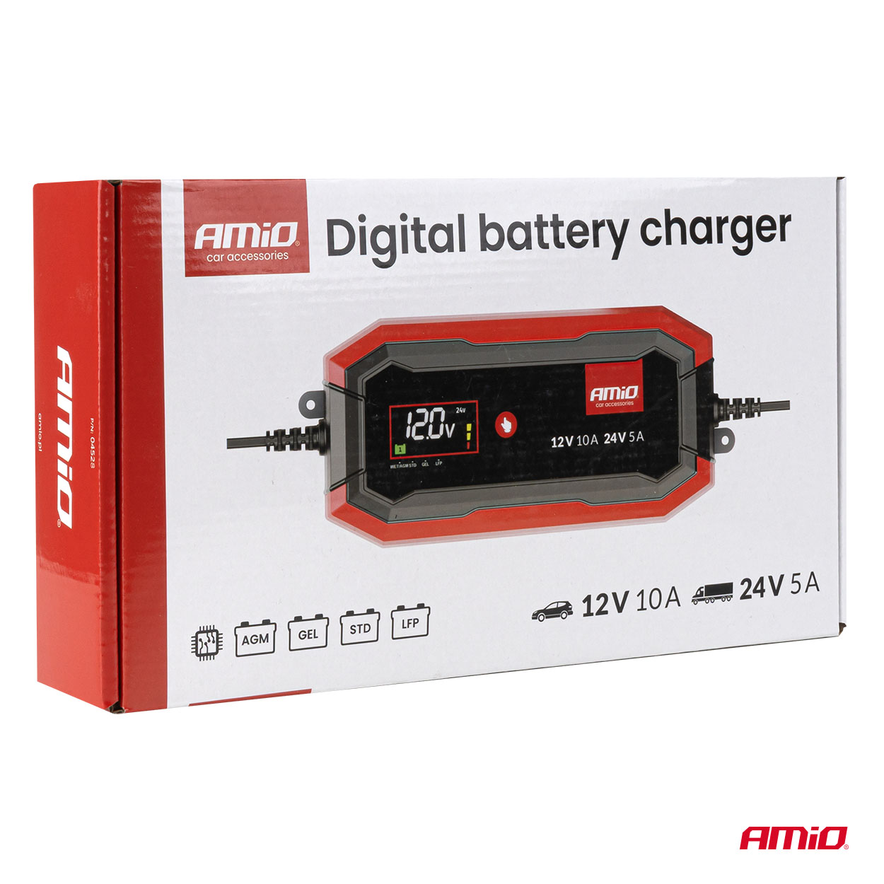 Prostownik cyfrowy AGM GEL STD LFP MAX 10A 12 V 24 V PRO — ujęcie 11