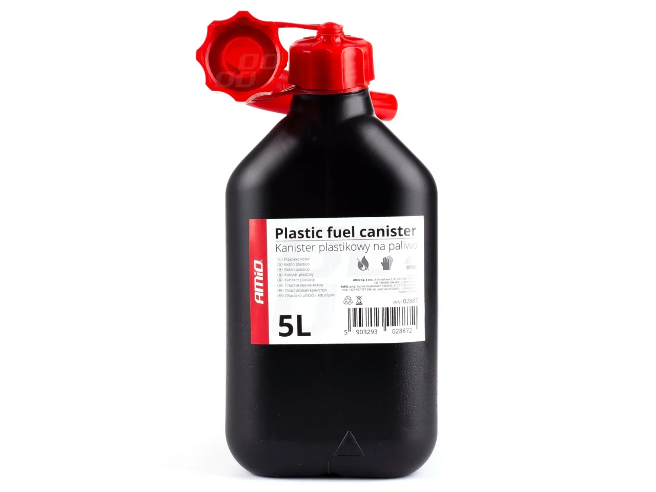 Kanister plastikowy na paliwo 5 l czarny — ujęcie 4