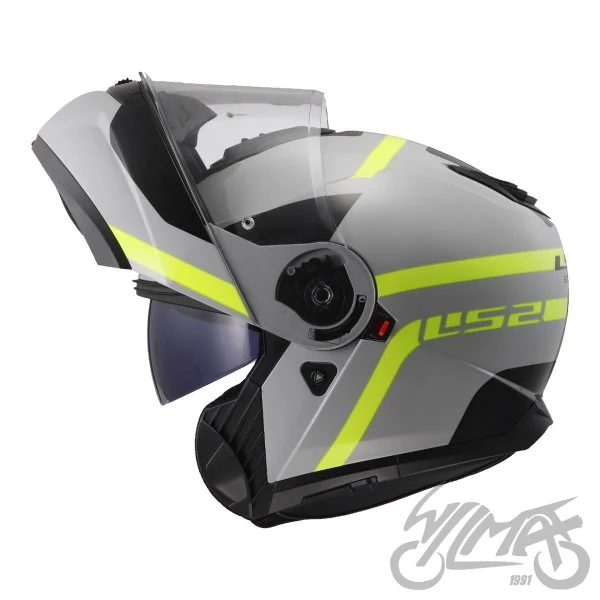 Kask szczękowy LS2 FF908 Strobe II Autox Grey Hi-Vis Yel — M — ujęcie 3