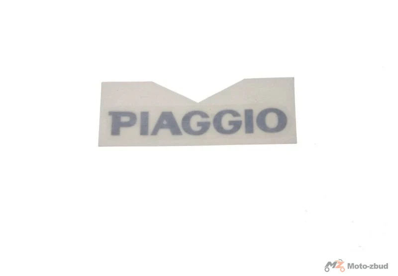 Naklejka przednia do Piaggio Fly 125 — srebrna, 64 × 12 mm