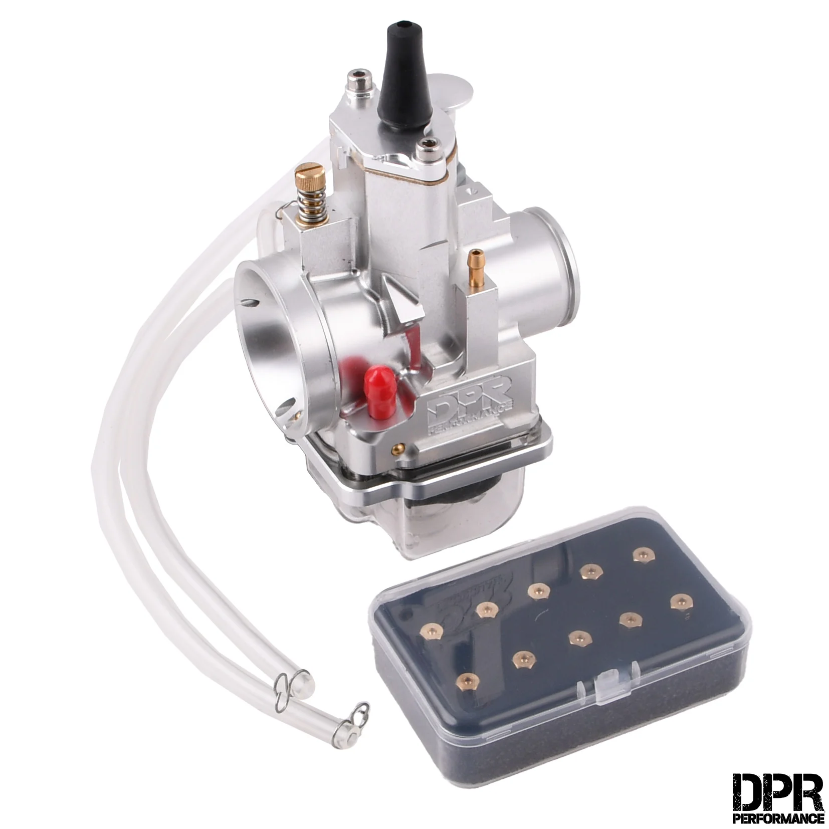 Gaźnik DPR Performance 30 mm PWK CNC srebrny + zestaw dysz do regulacji — ujęcie 1