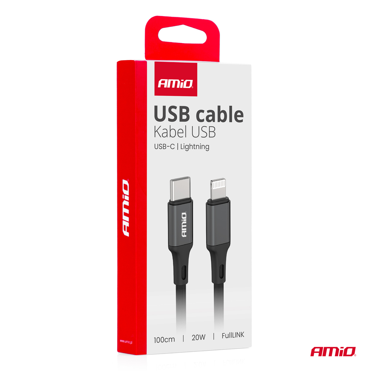 Kabel do ładowania USB-C - LIGHTNING IPHONE PD 20 W 100 cm FullLINK — ujęcie 4