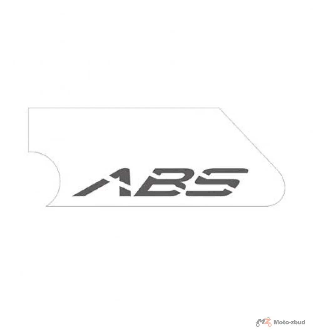 Naklejka "ABS" na błotnik przód szara lewa (nr kat.1210343-032000) (Zontes ZT 350-R)