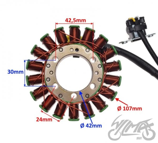 Stator 18 cewek do Honda SH300 — 2011–2014 — ujęcie 2