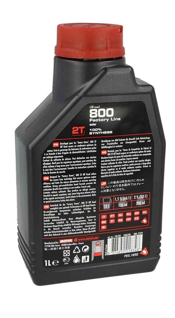 Olej MOTUL 800 factory line off road 2T 1 l — ujęcie 14