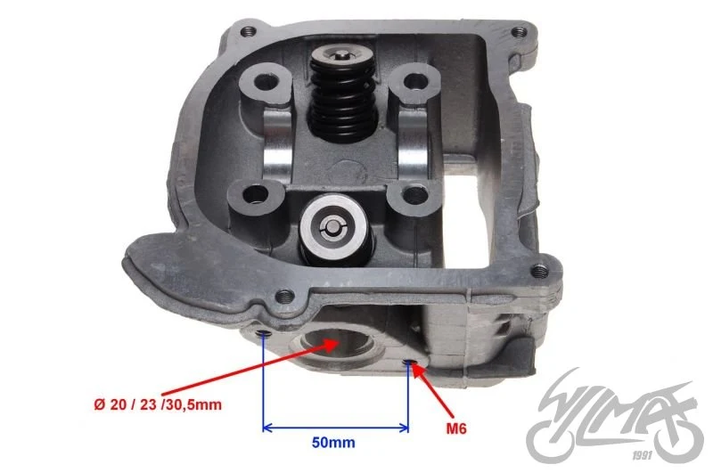 Głowica GY6 4T, wariant 90 cc, komora 50 mm — AY35176 — ujęcie 3