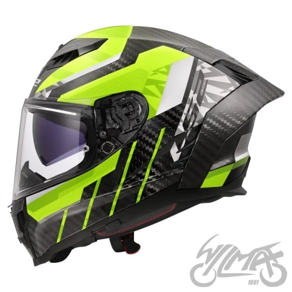 Kask LS2 FF807 Dragon Trax H-Vis Yellow — rozmiar S — ujęcie 2