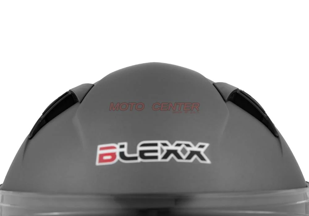 Kask motocyklowy szczękowy z blendą BLEXX YA-967 grafit M ECER22.06 — ujęcie 6