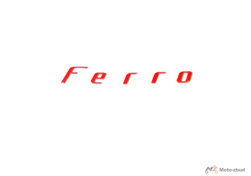 Ferro 125 naklejka "Ferro" zbiornika paliwa (czerwona)