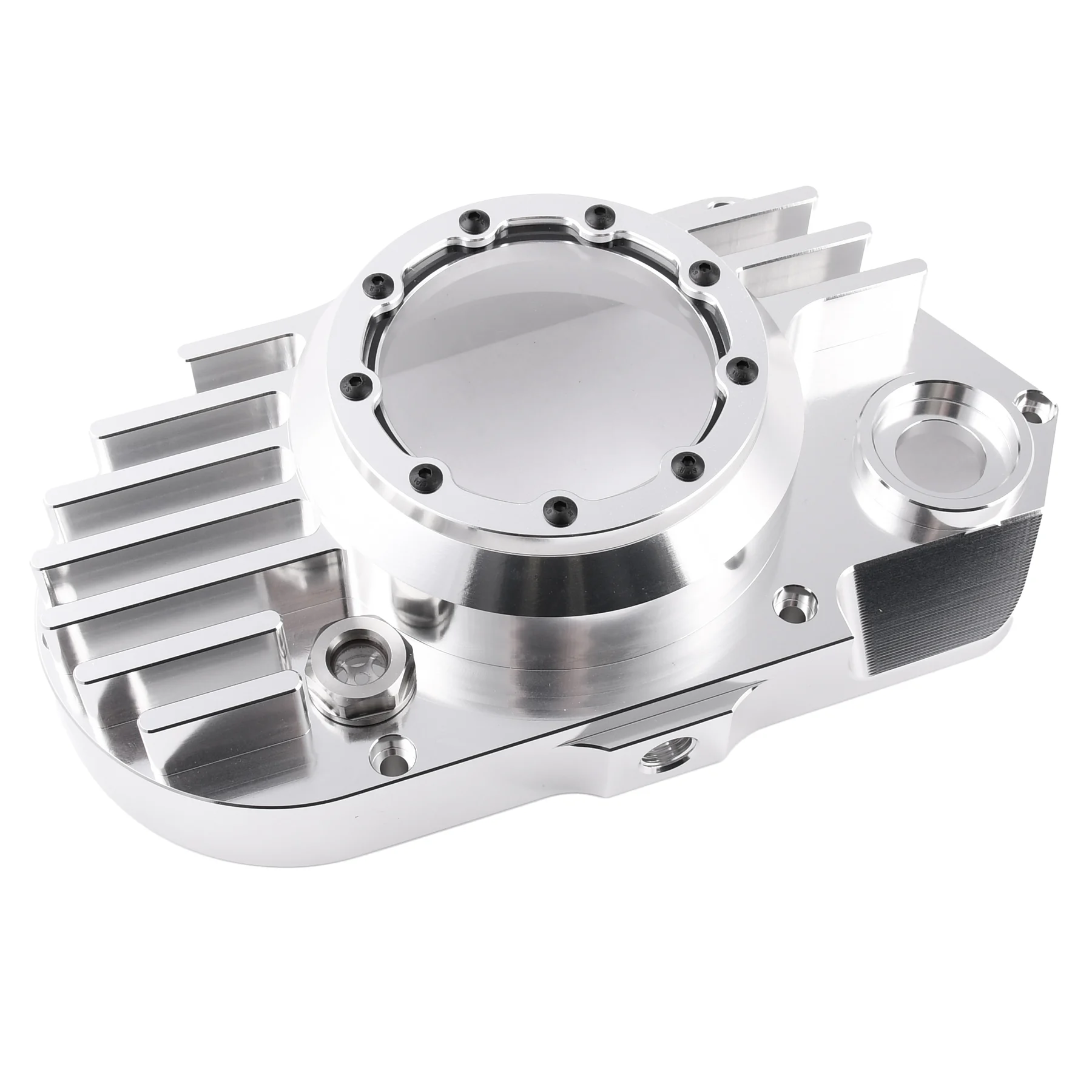 Pokrywa silnika Simson S51 SR50 lewa aluminium CNC clear + śruby DPR Performance — ujęcie 5