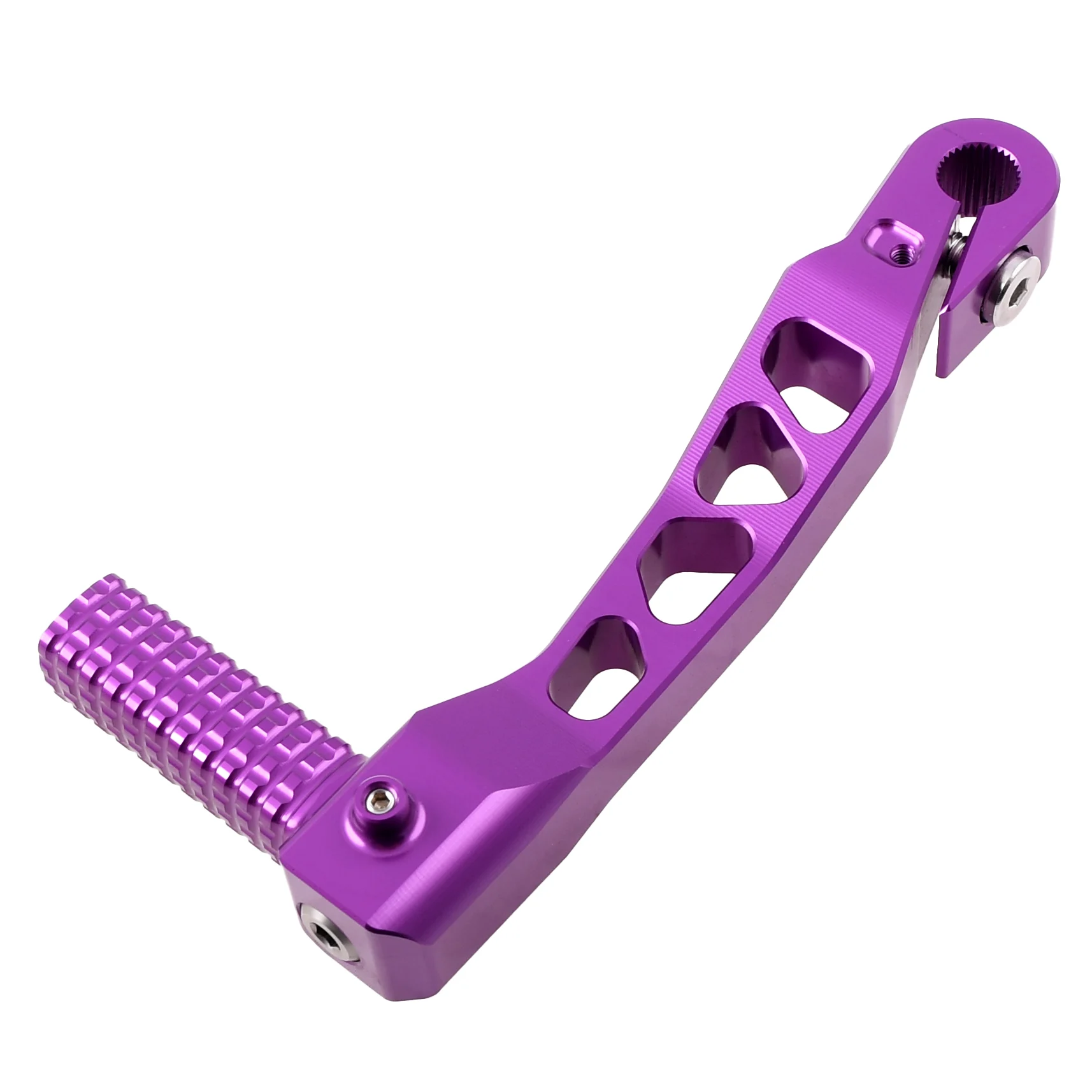 Dźwignia startera Simson S51 fioletowa aluminium CNC Zap Technix — ujęcie 2
