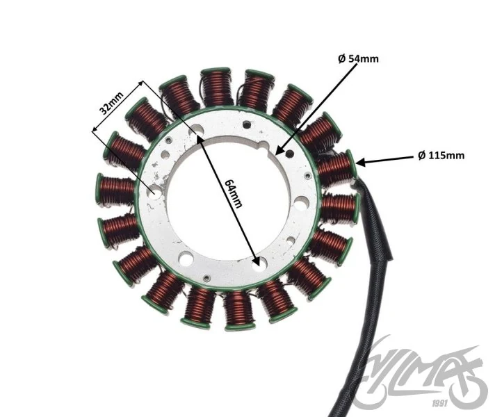 Stator 18 cewek do Yamaha XV1100 Virago — 1986–2000 — ujęcie 2