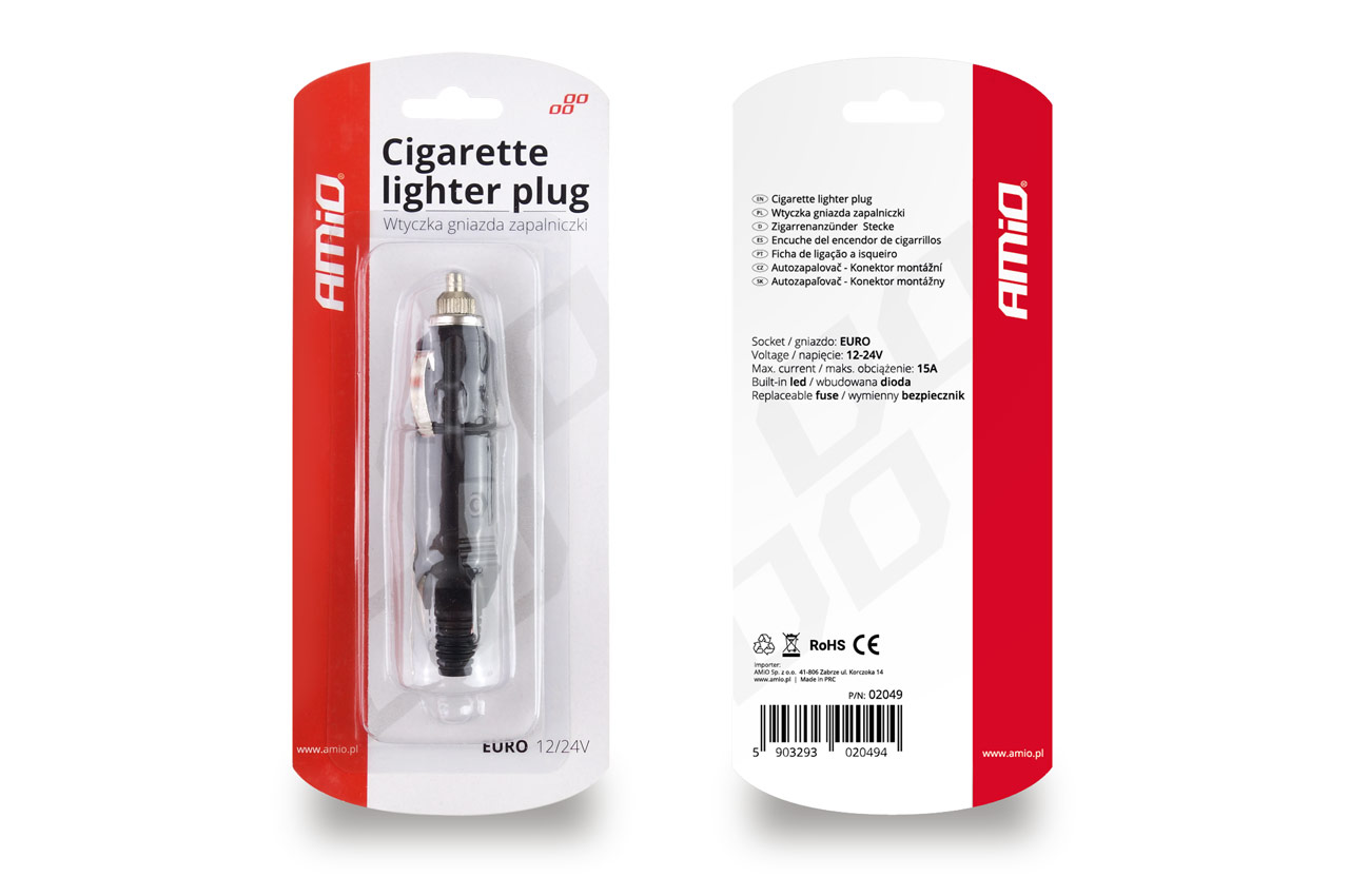 Wtyczka gniazda zapalniczki EURO 12 V 24 V — ujęcie 2