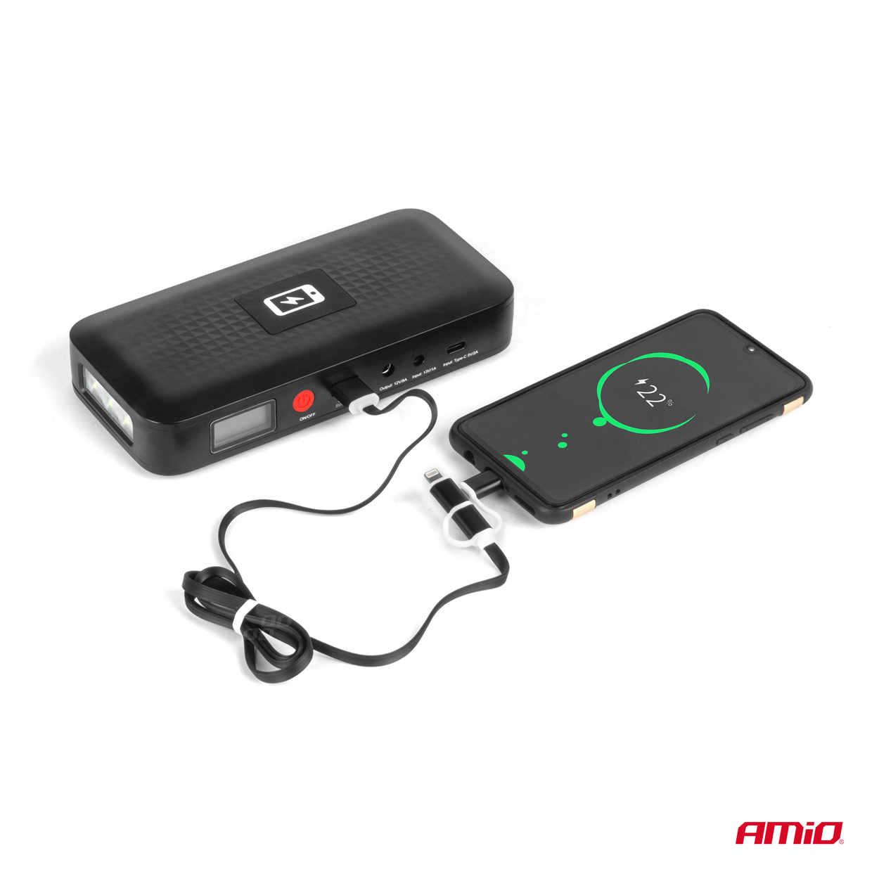 Urządzenie rozruchowe booster jump starer powerbank 12 V 12 Ah 800A — ujęcie 6