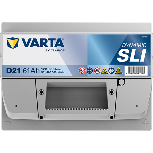 Akumulator 61 Ah 600A 242×175×175/P+ Varta 561400060K262 — ujęcie 4