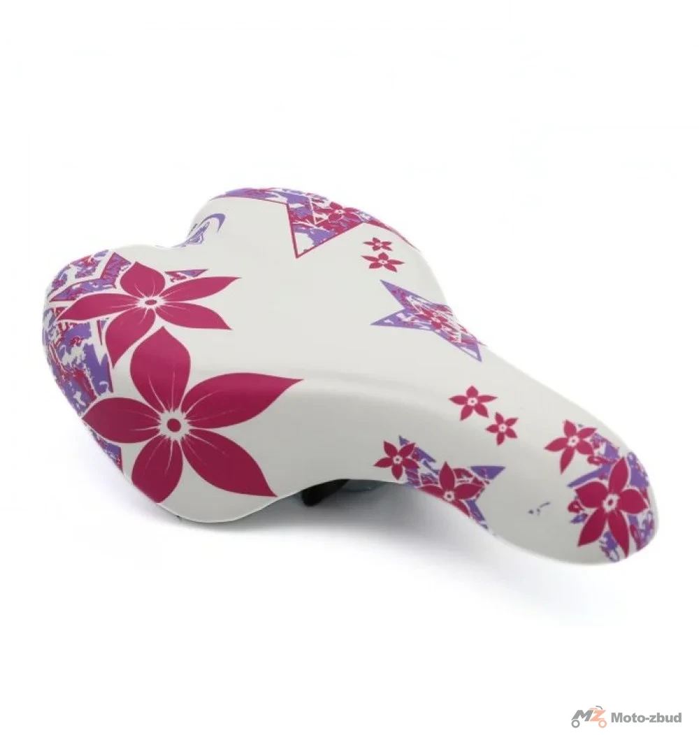 Siodło row. selle monte grappa Junior magic BI996 (225 × 145 mm/300gr.) biało-różowe