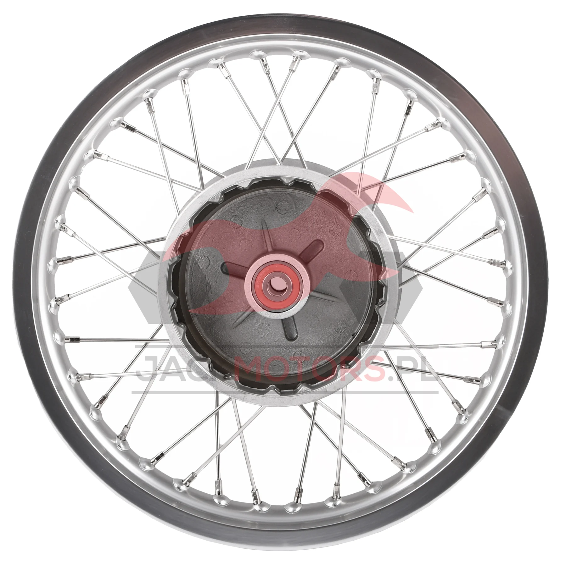 Koło jezdne tył MZ ETZ 251 2,15 × 16 aluminium DPR Classic srebrna piasta + szprychy INOX — ujęcie 2