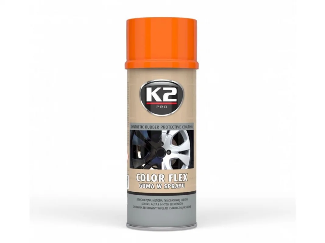 K2 COLOR FLEX Guma w sprayu pomarańczowy 400 ML