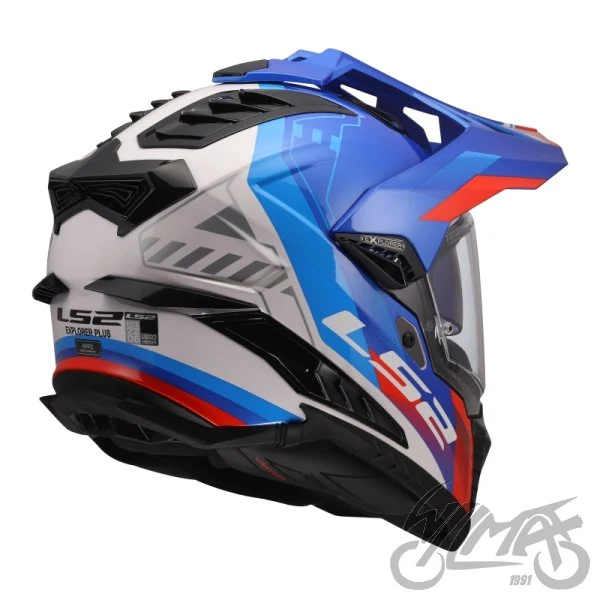 Kask adventure LS2 MX701 Explorer Hexa White Blue Red — XS — ujęcie 5