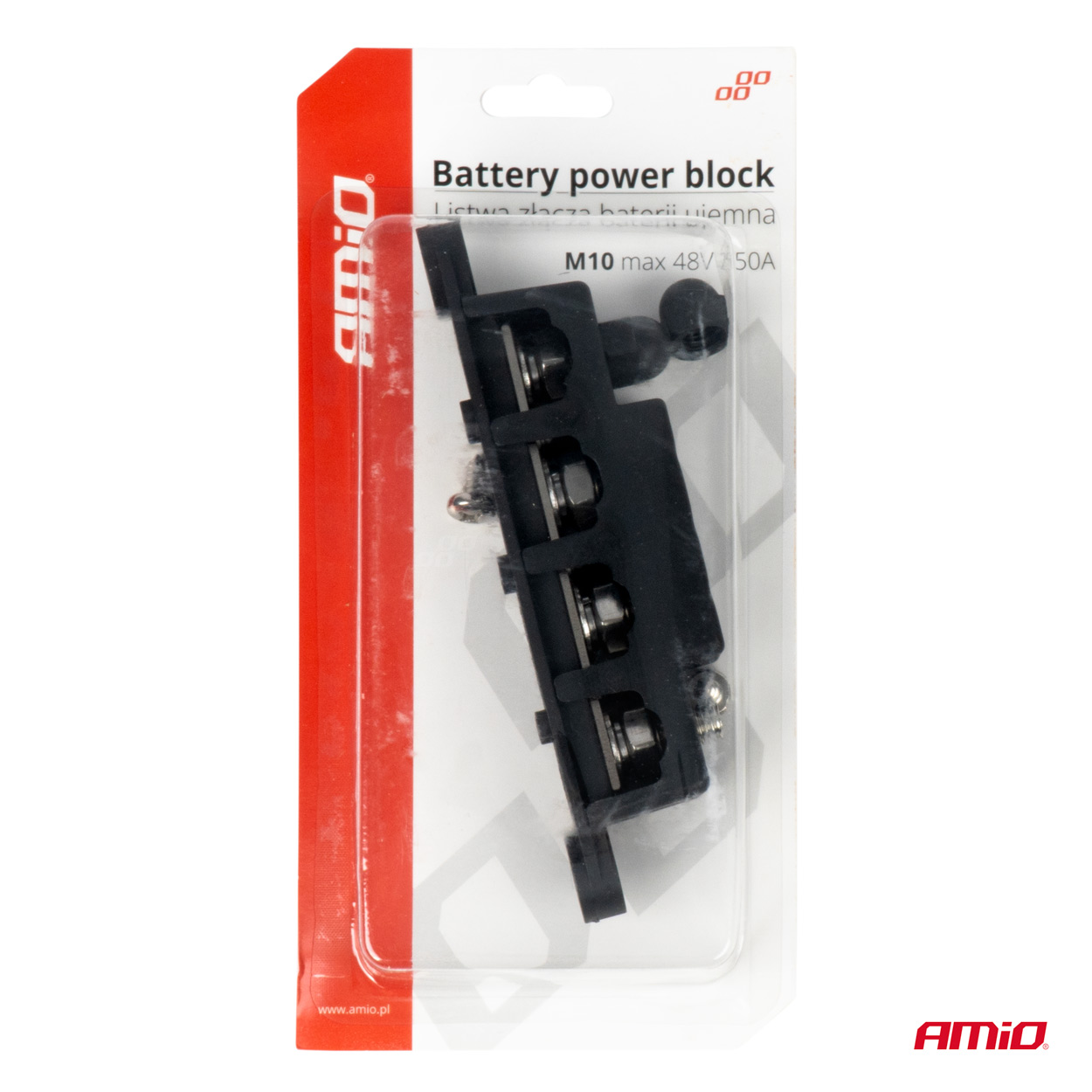 Blok rozdzielczy masy minusa bus bar M10 12 V - 48 V 250A — ujęcie 4