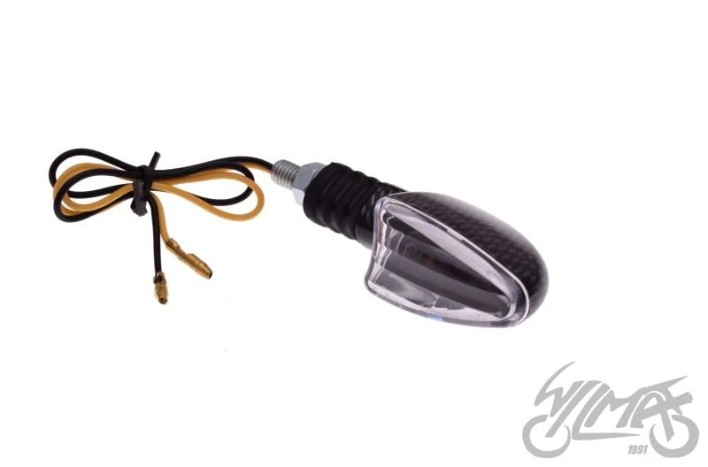 Kierunkowskaz owalny prawy przedni, jasny / carbon — 12 V 10 W, AL70021PB — ujęcie 1