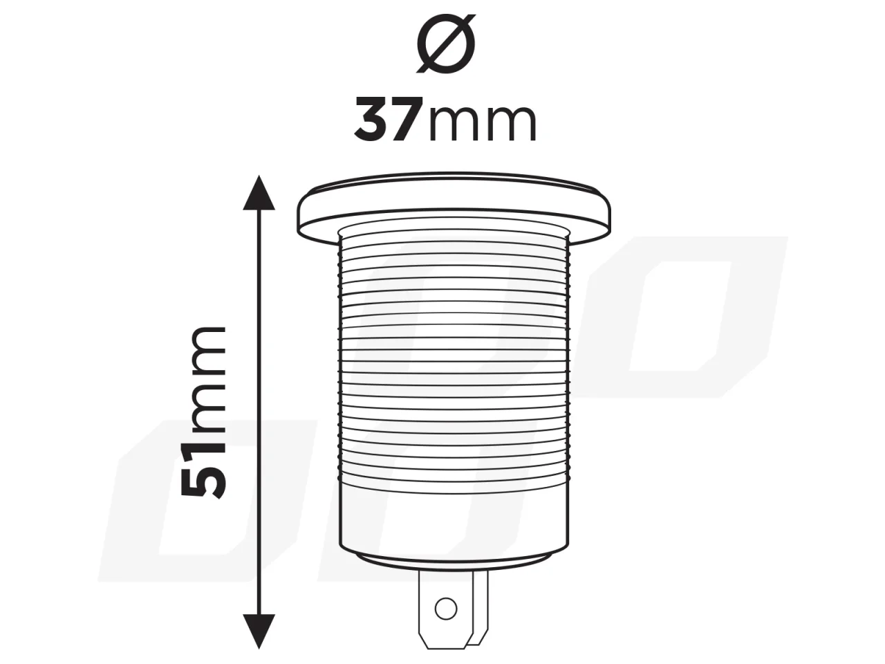 Ładowarka samochodowa z gniazdami 2xUSB 12/24V + tester napięcia (voltomierz) — ujęcie 3