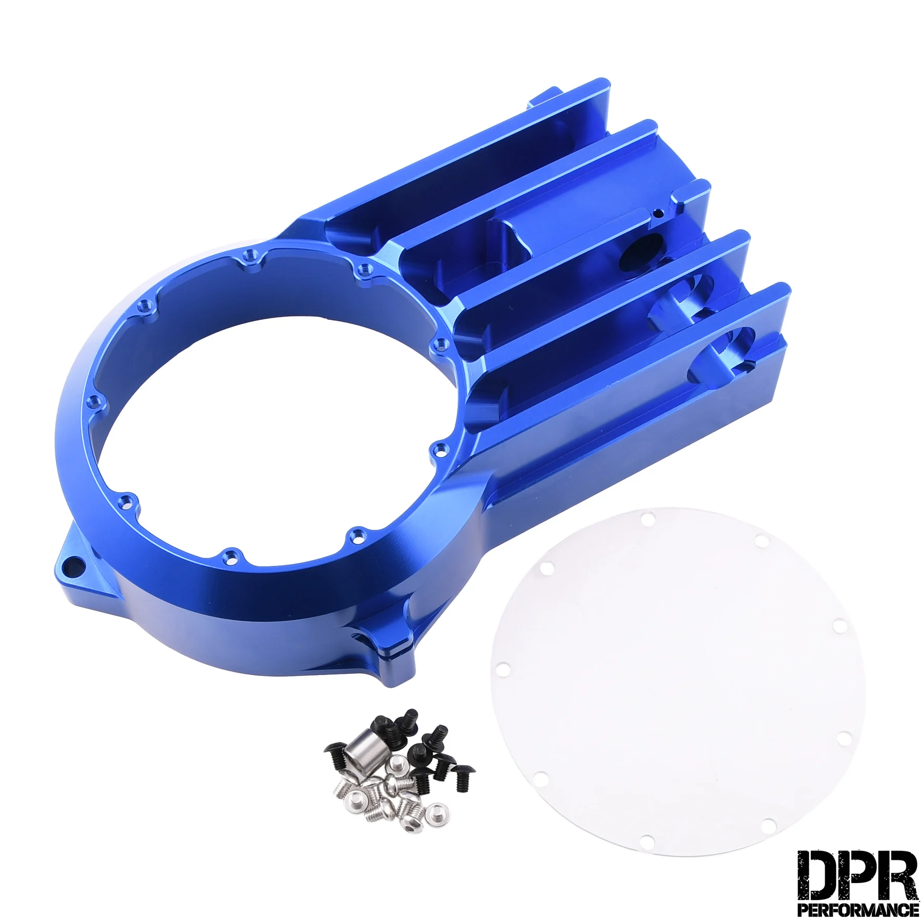 Pokrywa silnika prawa DPR Performance CNC Clear do Simson S51, SR50 — niebieska — ujęcie 2
